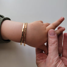 Load image into Gallery viewer, Hammered Baby Bangle Bracelet