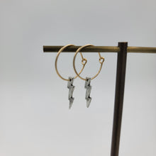 Load image into Gallery viewer, Lightning Bolt Hoop Earrings