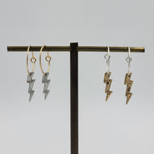 Load image into Gallery viewer, Lightning Bolt Hoop Earrings