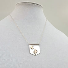 Load image into Gallery viewer, Saguaro Cactus and Moon Banner Necklace