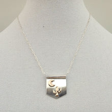 Load image into Gallery viewer, Saguaro Cactus and Moon Banner Necklace