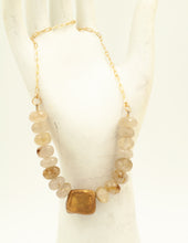 Load image into Gallery viewer, Rutilated Quartz and Bronze Necklace