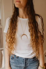 Load image into Gallery viewer, Bronze Crescent Necklace