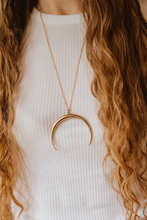 Load image into Gallery viewer, Bronze Crescent Necklace