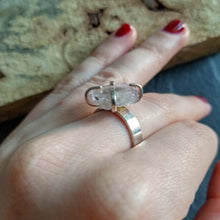 Load image into Gallery viewer, Light Stalactite Slice Statement Ring - Size 8