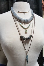 Load image into Gallery viewer, Raw Chalcedony Beaded Statement Necklace