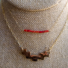 Load image into Gallery viewer, Red Coral Bar Necklace
