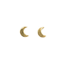 Load image into Gallery viewer, Tiny Crescent Moon Stud Earrings