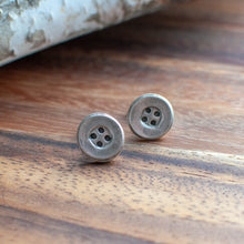 Load image into Gallery viewer, Sterling Silver Button Cuff Links