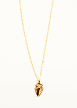 Load image into Gallery viewer, Petite Bronze Arrowhead Necklace