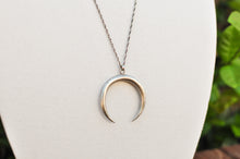 Load image into Gallery viewer, Cast Recycled Sterling Silver Crescent Necklace

