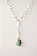 Load image into Gallery viewer, Oval Hubei Turquoise Drop Necklace