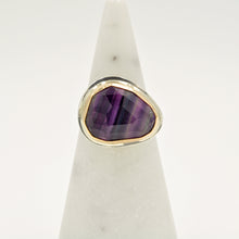 Load image into Gallery viewer, Mixed Metal Faceted Fluorite Ring - Size 8
