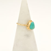 Load image into Gallery viewer, Royston Turquoise & Gold-filled Stacker Ring - Size 8.5