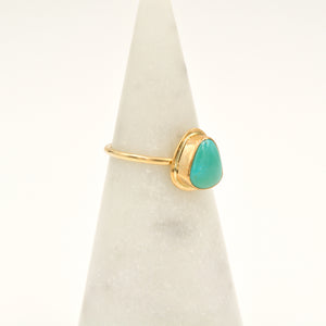 Royston Turquoise & Gold-filled Stacker Ring - Size 8.5