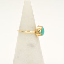 Load image into Gallery viewer, Royston Turquoise &amp; Gold-filled Stacker Ring - Size 8.5
