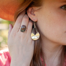 Load image into Gallery viewer, Faceted Chrysoprase Sector Earrings