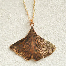Load image into Gallery viewer, Long Ginkgo Leaf Necklace