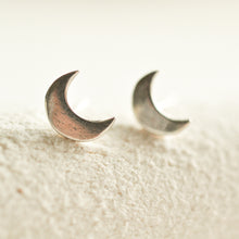 Load image into Gallery viewer, Tiny Crescent Moon Stud Earrings