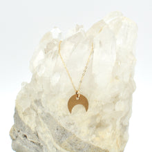 Load image into Gallery viewer, Mini Bronze Crescent Necklace