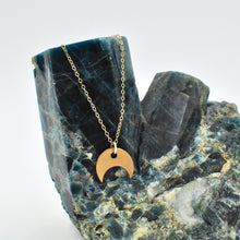 Load image into Gallery viewer, Mini Bronze Crescent Necklace
