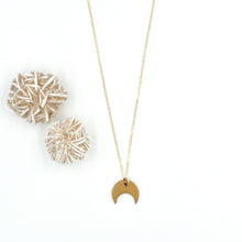 Load image into Gallery viewer, Mini Bronze Crescent Necklace