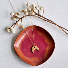 Load image into Gallery viewer, Mini Bronze Crescent Necklace