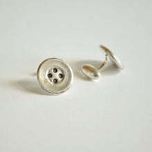 Load image into Gallery viewer, Sterling Silver Button Cuff Links