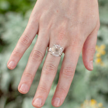 Load image into Gallery viewer, Light Stalactite Slice Statement Ring - Size 8