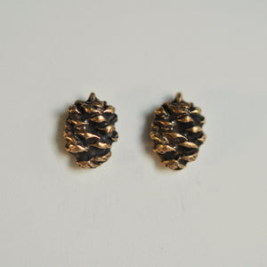 Pine Cone Stud Earrings