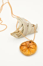 Load image into Gallery viewer, Long Lemon Slice Necklace