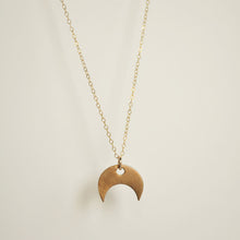 Load image into Gallery viewer, Mini Bronze Crescent Necklace
