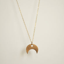 Load image into Gallery viewer, Mini Bronze Crescent Necklace