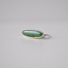 Load image into Gallery viewer, Nevada Turquoise Oval Stacker Ring - Size 6