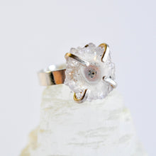Load image into Gallery viewer, Light Stalactite Slice Statement Ring - Size 8