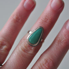 Load image into Gallery viewer, Green Royston Turquoise &amp; Sterling Ring - Size 5
