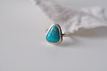 Load image into Gallery viewer, Morning Star Turquoise Hammered Band Stacker Ring - Size 6