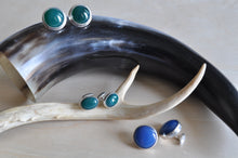 Load image into Gallery viewer, Oval Green Onyx Cuff Links