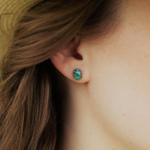 Load image into Gallery viewer, Turquoise Oval Studs