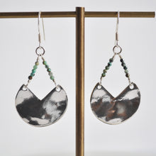 Load image into Gallery viewer, Faceted Chrysoprase Sector Earrings
