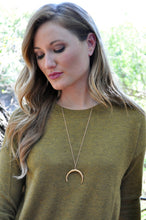 Load image into Gallery viewer, Bronze Crescent Necklace