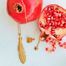 Load image into Gallery viewer, Large Bronze Feather Necklace