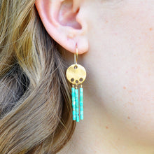 Load image into Gallery viewer, Turquoise Dreamcatcher Earrings