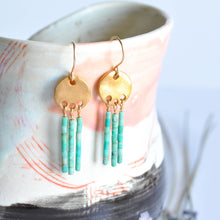 Load image into Gallery viewer, Turquoise Dreamcatcher Earrings