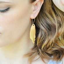 Load image into Gallery viewer, Bronze Feather Earrings
