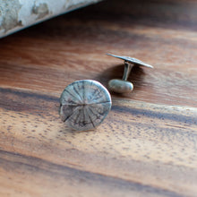 Load image into Gallery viewer, Sterling Silver Sand Dollar Cuff Links