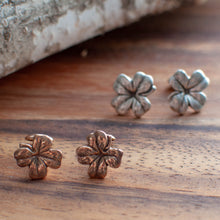 Load image into Gallery viewer, Sterling Silver Four-Leaf Clover Cuff Links