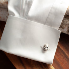 Load image into Gallery viewer, Sterling Silver Skull Cuff Links