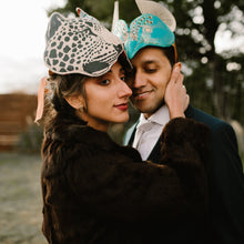 Load image into Gallery viewer, Peach Sapphire Stud Earrings