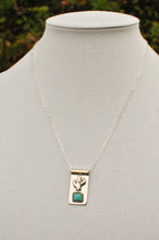 Load image into Gallery viewer, Sterling Saguaro Cactus Banner Necklace with Kingman Turquoise